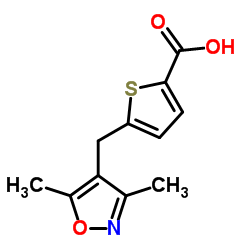 5-[(3,5-Dimethyl-1,2-oxazol-4-yl)methyl]-2-thiophenecarboxylic acid结构式