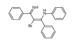 (E)-N-(2-bromo-3-imino-1,3-diphenylprop-1-en-1-yl)aniline结构式