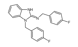 (4-Fluoro-benzyl)-[1-(4-fluoro-benzyl)-1H-benzoimidazol-2-yl]-amine Structure