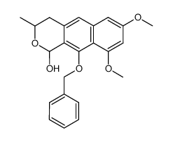 10-benzyloxy-3,4-dihydro-7,9-dimethoxy-3-methyl-1H-naphtho[2,3-c]pyran-1-ol Structure