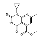 Pyrido[2,3-d]pyrimidine-5-carboxylic acid, 1-cyclopropyl-1,2,3,4-tetrahydro-7-methyl-4-oxo-2-thioxo-, methyl ester结构式