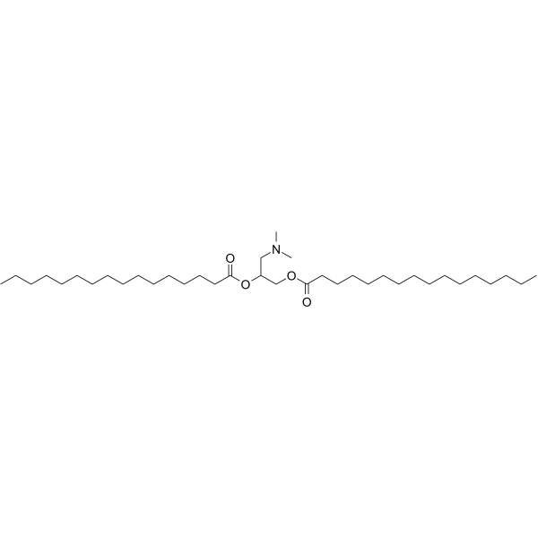 (+/-)-1,2-bis(palmitoyloxy)-3-(dimethylamino)propane结构式