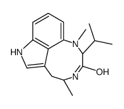 (2s,5r)-1,5-dimethyl-2-(propan-2-yl)-1,2,4,5,6,8-hexahydro-3h-[1,4]diazonino[7,6,5-cd]indol-3-one结构式