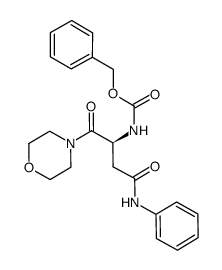 [(1S)-3-(phenylamino)-3-oxo-1-[(4-morpholinyl)carbonyl]propyl]-carbamic acid benzyl ester结构式