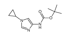 tert-butyl (1-cyclopropyl-1H-imidazol-4-yl)carbamate Structure