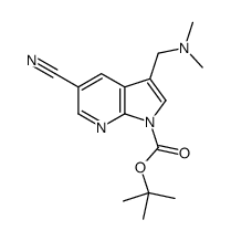 2-Methyl-2-propanyl 5-cyano-3-[(dimethylamino)methyl]-1H-pyrrolo[ 2,3-b]pyridine-1-carboxylate Structure