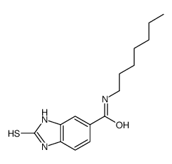 N-heptyl-2-sulfanylidene-1,3-dihydrobenzimidazole-5-carboxamide Structure