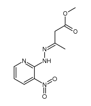 methyl 3-(2-(3-nitropyridin-2-yl)hydrazono)butanoate Structure