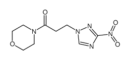 1-morpholin-4-yl-3-(3-nitro-1,2,4-triazol-1-yl)propan-1-one结构式