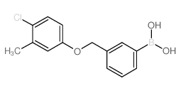 3-[(4-氯-3-甲基苯氧基)甲基]苯硼酸结构式