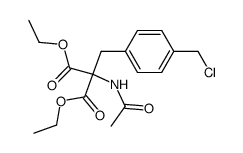 diethyl 2-(acetylamino)-2-<<4-(chloromethyl)phenyl>methyl>propanedioic acid Structure