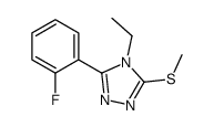 4-ethyl-3-(2-fluorophenyl)-5-methylsulfanyl-1,2,4-triazole结构式