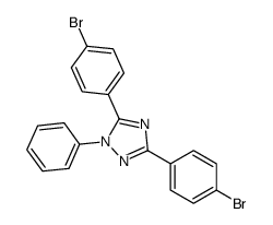 3,5-bis(4-bromophenyl)-1-phenyl-1,2,4-triazole结构式