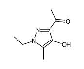 1-(1-ETHYL-4-HYDROXY-5-METHYL-1H-PYRAZOL-3-YL)ETHANONE结构式