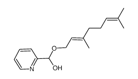 (E)-((3,7-dimethylocta-2,6-dien-1-yl)oxy)(pyridin-2-yl)methanol Structure