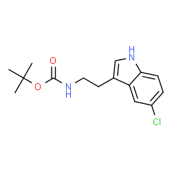 tert-Butyl [2-(5-chloro-1H-indol-3-yl)ethyl]-carbamate结构式