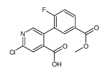 2-chloro-5-(2-fluoro-5-methoxycarbonylphenyl)pyridine-4-carboxylic acid Structure