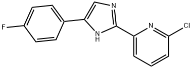 2-chloro-6-(4-(4-fluorophenyl)-1H-imidazol-2-yl)pyridine结构式