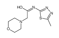 N-(5-methyl-1,3,4-thiadiazol-2-yl)-2-morpholin-4-ylacetamide结构式