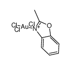 trichloro(2-methylbenzoxazole)gold(III)结构式