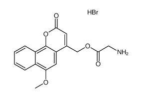 L-glycine (6-methoxy-2-oxo-2H-benzo[h]benzopyran-4-yl)methyl ester hydrobromide Structure