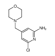 6-chloro-4-(Morpholinomethyl)pyridin-2-amine结构式