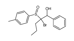 2-bromo-1-phenyl-2-(p-tolylsulfinyl)pentan-1-ol结构式