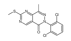 6-(2,6-Dichlorophenyl)-8-Methyl-2-(Methylthio)pyrimido[4,5-d]pyridazin-5(6H)-one结构式