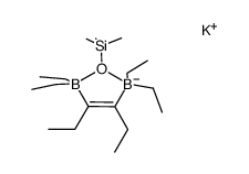 potassium B,B,B',B'-tetraethyl-μ-(trimethylsilyloxy)-{(Z)-1,2-diethyl-1,2-ethenediyl}diborate结构式