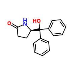 (5R)-5-[Hydroxy(diphenyl)methyl]-2-pyrrolidinone结构式