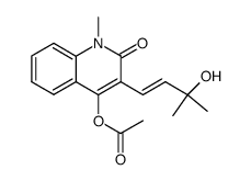 (E)-4-acetoxy-1-methyl-3-(3'-methyl-3'-hydroxybut-1'-enyl)-1,2-dihydroquinolin-2-one结构式