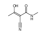 2-Butenamide, 2-cyano-3-hydroxy-N-methyl- (9CI) Structure