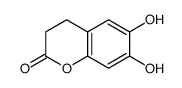 6,7-dihydroxy-3,4-dihydrochromen-2-one Structure