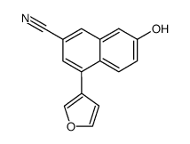 1-(furan-3-yl)-3-cyano-6-naphthol Structure