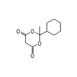 2-Cyclohexyl-2-methyl-1,3-dioxane-4,6-dione Structure