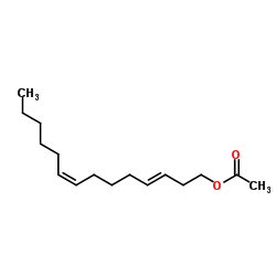 (E,Z)-3,8-十四碳二烯-1-醇乙酸酯结构式