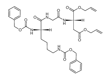 O1.3,O4.3-diallyl N2.1,N6.1-di-Cbz-L-lysylglycyl-L-aspartate结构式