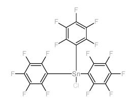 chloro-tris(2,3,4,5,6-pentafluorophenyl)stannane structure