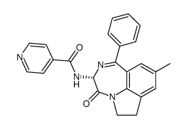 N-[(R)-9-METHYL-4-OXO-1-PHENYL-3,4,6,7-TETRAHYDRO[1,4]DIAZEPINO[6,7,1-HI]INDOL-3-YL]ISONICOTINAMIDE Structure