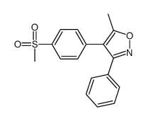 5-methyl-4-(4-methylsulfonylphenyl)-3-phenyl-1,2-oxazole Structure