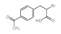 Benzenepropanoic acid,4-acetyl-a-bromo- Structure