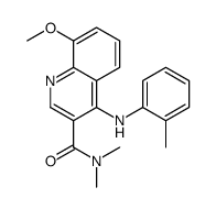 8-METHOXY-N,N-DIMETHYL-4-(O-TOLYLAMINO)QUINOLINE-3-CARBOXAMIDE结构式