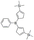 Borane, phenylbis[3-(trimethylsilyl)cyclopentadienyl]- Structure