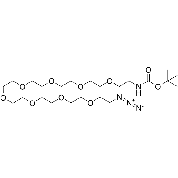 Azido-PEG8-NHBoc Structure