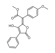 α-[(2E)-2,5-Dihydro-3-hydroxy-5-oxo-4-phenylfuran-2-ylidene]-4-methoxybenzeneacetic acid methyl ester结构式