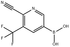 6-Cyano-5-(trifluoromethyl)pyridin-3-ylboronic acid结构式