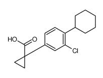 1-(3-chloro-4-cyclohexylphenyl)cyclopropane-1-carboxylic acid结构式