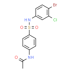 N-(4-{[(4-bromo-3-chlorophenyl)amino]sulfonyl}phenyl)acetamide结构式