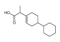 1-Cyclohexene-1-acetic acid, 4-cyclohexyl-alpha-methyl- Structure