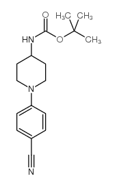 TERT-BUTYL N-[1-(4-CYANOPHENYL)-4-PIPERIDINYL] CARBAMATE structure